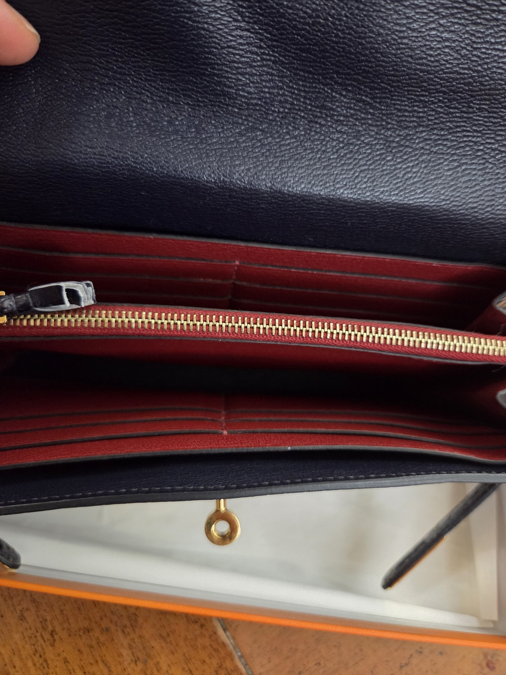 Hermes Black Crocodile Leather Clutch with Gold Hardware - Picture 6 of 8